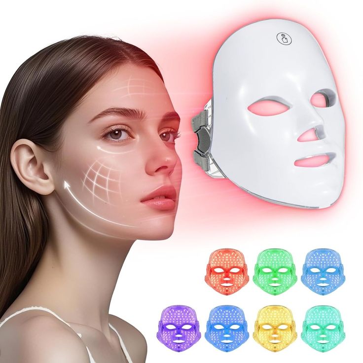 Masque LED Thérapie Lumière – 7 Couleurs
