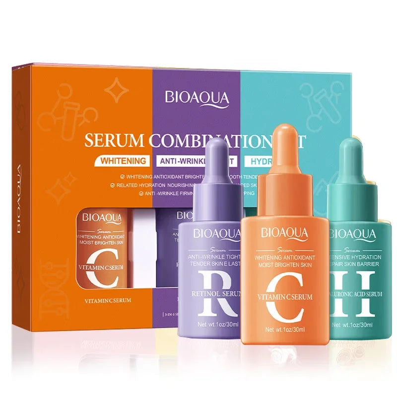 BIOAQUA – Sérum Visage 3-en-1 | Vitamine C, Rétinol et Acide Hyaluronique