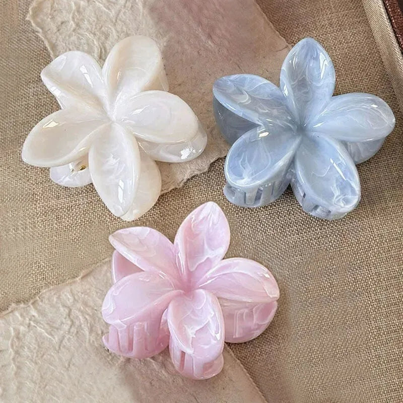 Pinces à cheveux pastel – Fleurs & design ondulé