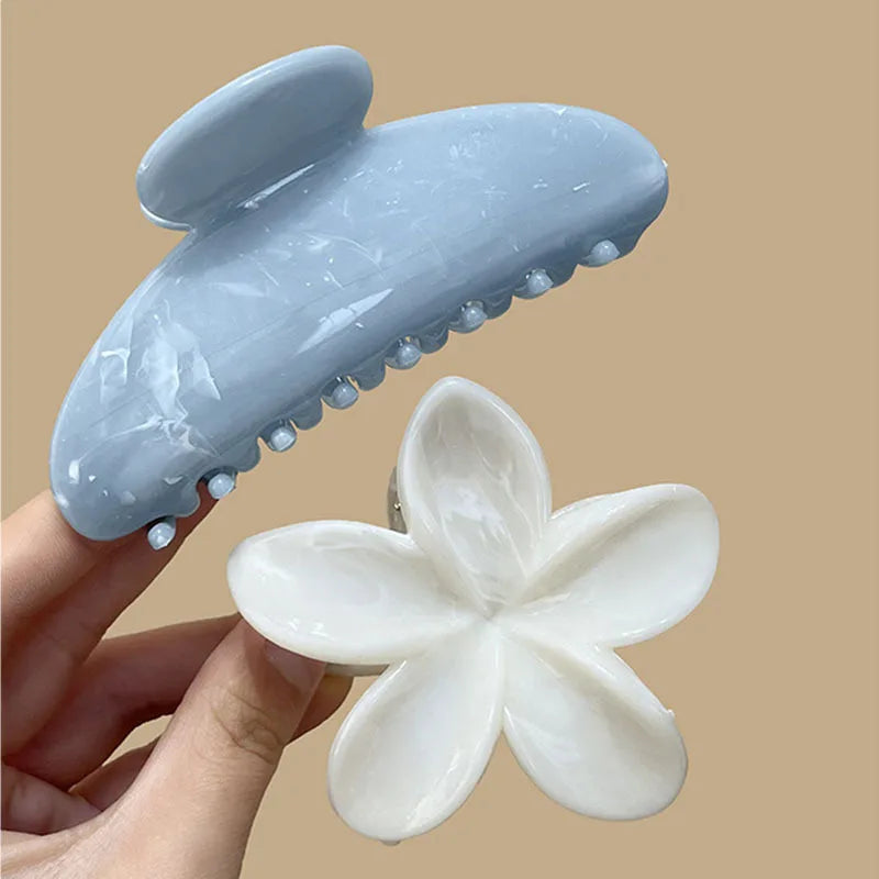 Pinces à cheveux pastel – Fleurs & design ondulé