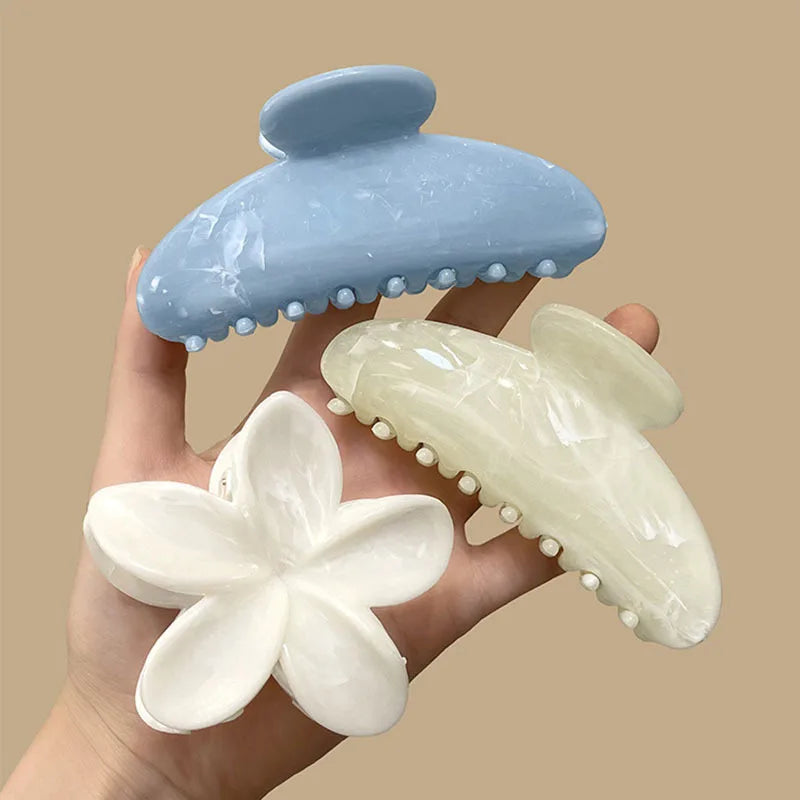 Pinces à cheveux pastel – Fleurs & design ondulé