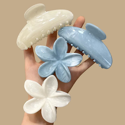 Pinces à cheveux pastel – Fleurs & design ondulé