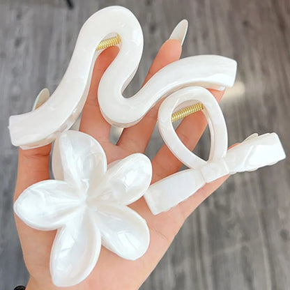 Pinces à cheveux pastel – Fleurs & design ondulé